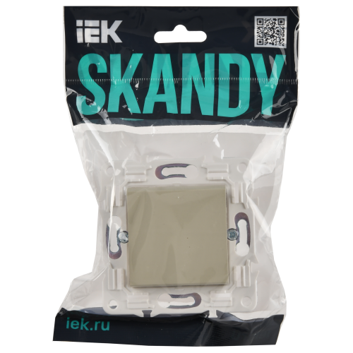 SKANDY Выключатель 1-клавишный 10А SK-V01B бежевый IEK