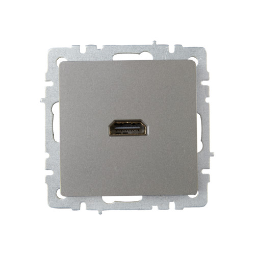 BRITE Розетка HDMI РHDMI-0-БрС сталь IEK BRITE Розетка HDMI РHDMI-0-БрС сталь IEK