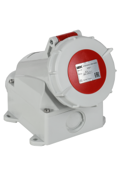 Розетка стационарная ССИ-1142 16А-6ч 380В 3P+PE IP67 IEK