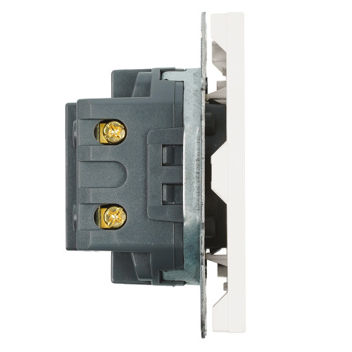 Розетка 2-местная USB + Type C (механизм), STEKKER, 250В, 20W, серия Эмили, RST10-5115-01, белый фарфор, soft touch