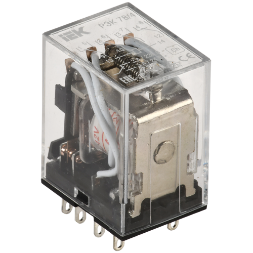 Реле РЭК78/4 с индикацией 3А 12В AC IEK