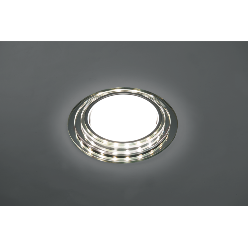 Светильник встраиваемый с белой LED подсветкой Feron CD5024 потолочный GX53 без лампы, матовый Светильник встраиваемый с белой LED подсветкой Feron CD5024 потолочный GX53 без лампы, матовый