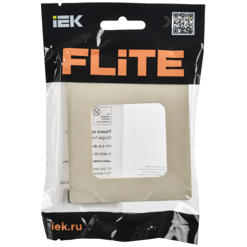 FLITE Рамка 1-местная РУ-1-К-ФлСл сливочный IEK