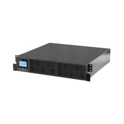 Онлайн ИБП ДКС серии Смолл Рэкмаунт (Small Rackmount), 2000 ВА/2000 Вт,1/1, 8xIEC C13, 1хIEC C19, EPO, USB, RS-232, Rack 2U, з/у 1А, 4x9Ач