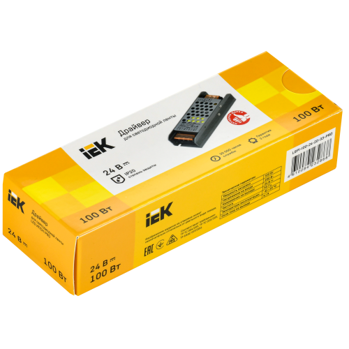 Драйвер LED ИПСН-PRO 100Вт 24В клеммы IP20 IEK Драйвер LED ИПСН-PRO 100Вт 24В клеммы IP20 IEK