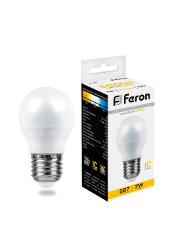 Лампа светодиодная Feron LB-95 Шарик E27 7W 175-265V 2700K