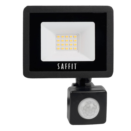 Светодиодный прожектор SAFFIT с выносным датчиком SFL80-20 IP65 20W 6400K черный Светодиодный прожектор SAFFIT с выносным датчиком SFL80-20 IP65 20W 6400K черный