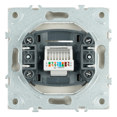 Розетка компьютерная 1-местная RJ-45 (механизм), серия Эмили, RST00-5117-08, кашемир, soft touch Розетка компьютерная 1-местная RJ-45 (механизм), серия Эмили, RST00-5117-08, кашемир, soft touch