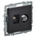 BRITE Розетка двойная TV+RJ45 кат.5E РТВ/РК12-БрЧ черный IEK BRITE Розетка двойная TV+RJ45 кат.5E РТВ/РК12-БрЧ черный IEK