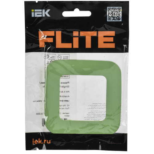 FLITE Рамка 1-местная РУ-1-А-ФлФ фисташковый IEK FLITE Рамка 1-местная РУ-1-А-ФлФ фисташковый IEK
