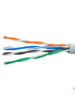 Кабель витая пара U/UTP кат.5E 4х2х24AWG solid CCA PVC сер. (м) Net.on 01-0302