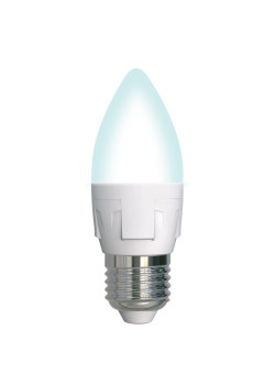 Лампа светодиодная LED-C37 7W/4000K/E27 /FR/DIM PLP01WH Яркая 7Вт матовая 4000К нейтр. бел. E27 диммир. (упак. картон) Uniel UL-00004295