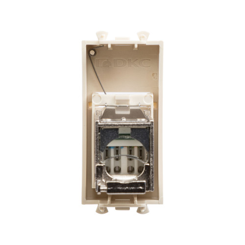 Компьютерная розетка RJ-45 модульная, кат.5е экранированная, Avanti, ванильная дымка, 1 модуль Компьютерная розетка RJ-45 модульная, кат.5е экранированная, Avanti, ванильная дымка, 1 модуль