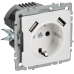 BRITE Розетка 1-местная с заземлением с защитными шторками 16А с USB A+A 5В 3,1А РЮш10-2-БрАБ арктический белый IEK BRITE Розетка 1-местная с заземлением с защитными шторками 16А с USB A+A 5В 3,1А РЮш10-2-БрАБ арктический белый IEK