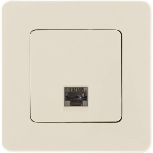 Розетка компьютерная/ Розетка компьютерная RJ-45 категория 6 UTP слоновая кость INSPIRIA