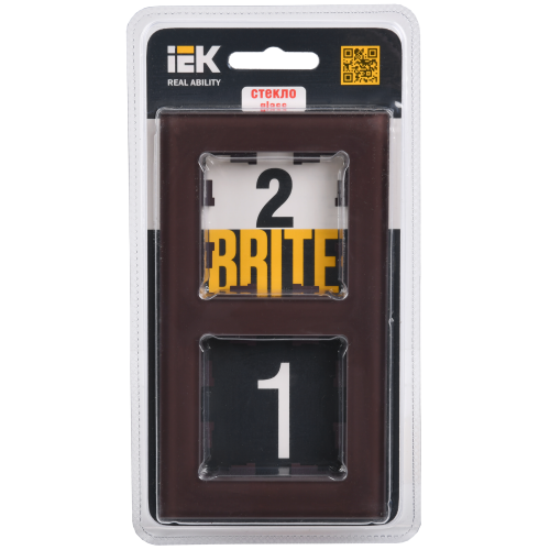 BRITE Рамка 2 -местная РУ-2-2-БрТБ стекло темная бронза IEK BRITE Рамка 2 -местная РУ-2-2-БрТБ стекло темная бронза IEK
