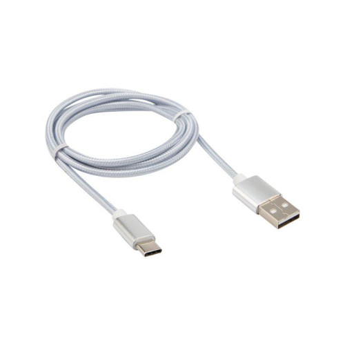 Шнур USB 3.1 type C (male)-USB 2.0 (male) в тканевой оплетке 1м черн. Rexant 18-1884 Шнур USB 3.1 type C (male)-USB 2.0 (male) в тканевой оплетке 1м черн. Rexant 18-1884