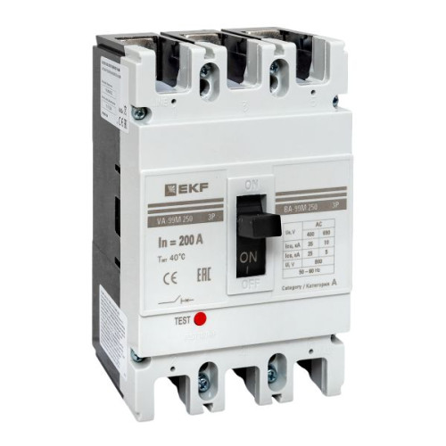 ВА-99М 250/200А 3P 10In 35кА с термомагнитным расцепителем EKF