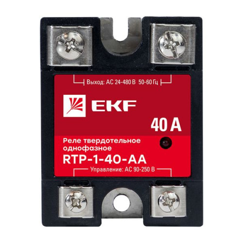 Реле твердотельное однофазное RTP-40-AA EKF Реле твердотельное однофазное RTP-40-AA EKF