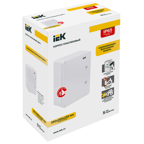 Корпус пластиковый ЩМПп 350х250х150мм УХЛ1 IP65 IEK Корпус пластиковый ЩМПп 350х250х150мм УХЛ1 IP65 IEK