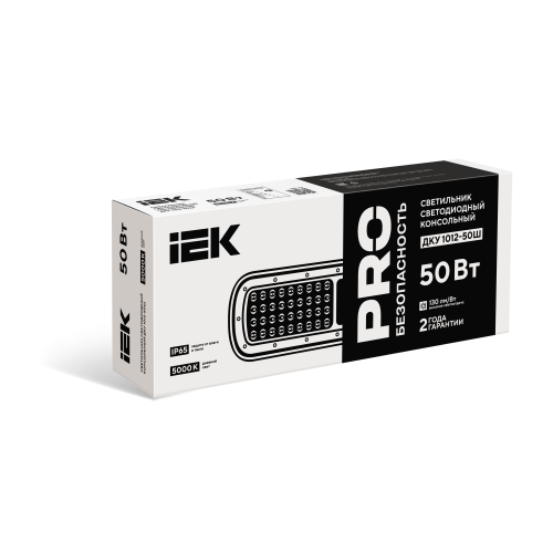 Светильник светодиодный консольный ДКУ 1012-50Ш 5000К IP65 серый IEK Светильник светодиодный консольный ДКУ 1012-50Ш 5000К IP65 серый IEK