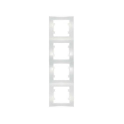 Рамка 4-м Бриллиант верт. бел. UNIVersal 7947496