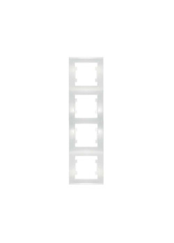 Рамка 4-м Бриллиант верт. бел. UNIVersal 7947496