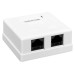 EKF TRC-WBOX-2RJ45-5EUTP-WH