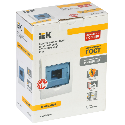 KREPTA 3 Корпус пластиковый ЩРН-П-6 IP41 белый IEK KREPTA 3 Корпус пластиковый ЩРН-П-6 IP41 белый IEK
