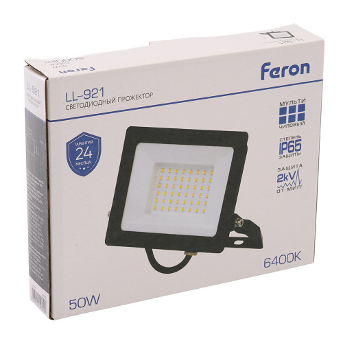 Светодиодный прожектор Feron LL-921 IP65 50W 6400K Светодиодный прожектор Feron LL-921 IP65 50W 6400K
