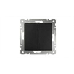 Выключатель 2-кл СП 10А IP20 250В механизм Karea черн. Makel 57054003