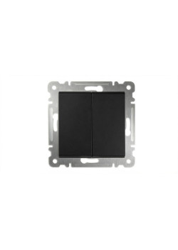 Выключатель 2-кл СП 10А IP20 250В механизм Karea черн. Makel 57054003