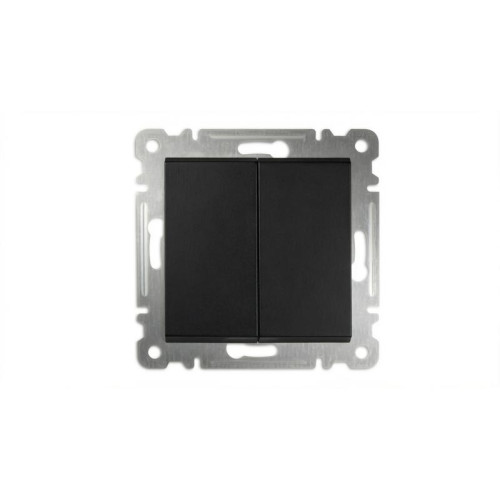 Выключатель 2-кл СП 10А IP20 250В механизм Karea черн. Makel 57054003