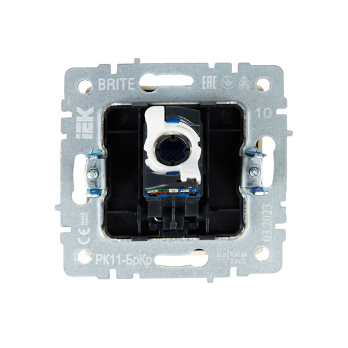 BRITE Розетка компьютерная RJ45 кат.6 РК11-БрКр бежевый IEK BRITE Розетка компьютерная RJ45 кат.6 РК11-БрКр бежевый IEK