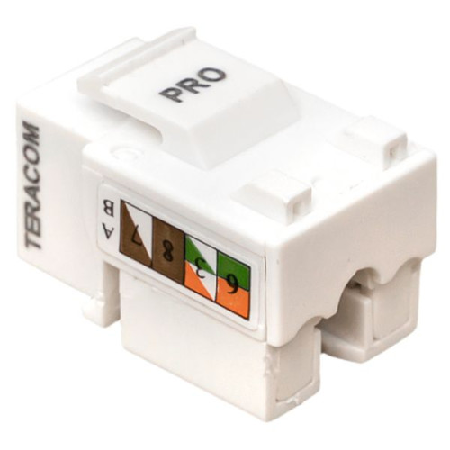 Модуль Keystone TERACOM PRO Cat.5E RJ-45 неэкран. 110 IDC 90 град. белый