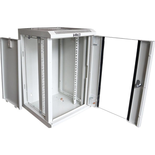 Шкаф коммутационный Lanmaster (TWT-CBW10G-6U-3X3-GY) настенный 6U 312x300мм пер.дв.стекл 30кг серый Шкаф коммутационный Lanmaster (TWT-CBW10G-6U-3X3-GY) настенный 6U 312x300мм пер.дв.стекл 30кг серый