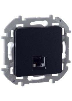 INSPIRIA Розетка компьютерная RJ45 категория 5Е UTP антрацит