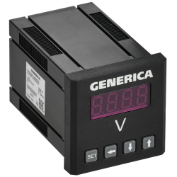 Вольтметр цифровой щитовой однофазный 48х48мм LED GENERICA