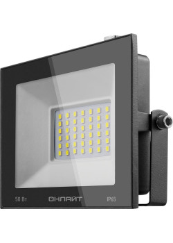 Прожектор светодиодный 71 659 OFL-50-4K-BL-IP65-LED 50Вт 4000К IP65 4000лм черн. ОНЛАЙТ 71659