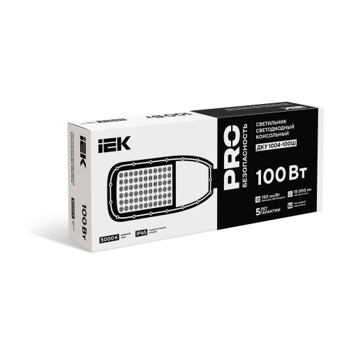 Светильник светодиодный консольный ДКУ 1004-100Ш 5000К IP65 серый IEK