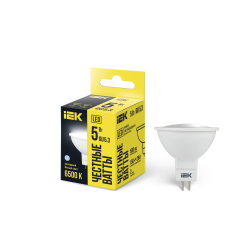 Лампа светодиодная MR16 софит 5Вт 230В 6500К GU5.3 IEK