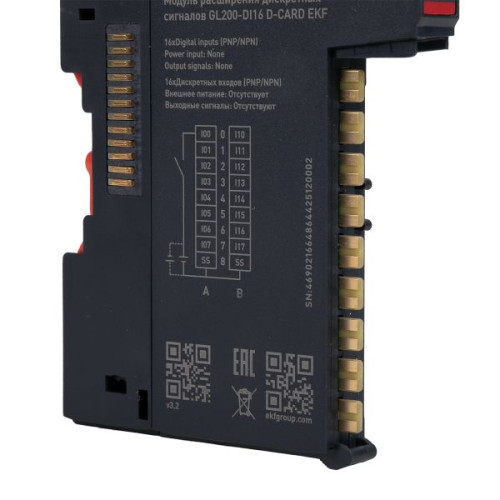 Модуль расширения дискретных сигналов GL200-DI16 D-CARD EKF Модуль расширения дискретных сигналов GL200-DI16 D-CARD EKF