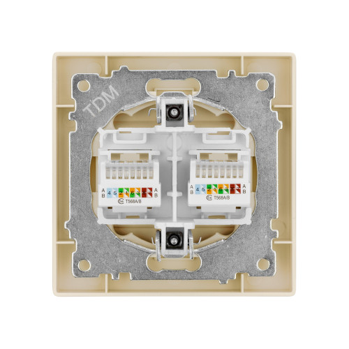 Розетка компьютерная двойная RJ45 сл. кость Розетка компьютерная двойная RJ45 сл. кость