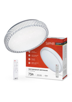 Светильник светодиодный COMFORT SAPHIR 75Вт 230В 3000-6500К 6000лм 500х100мм с пультом ДУ IN HOME 4690612035123