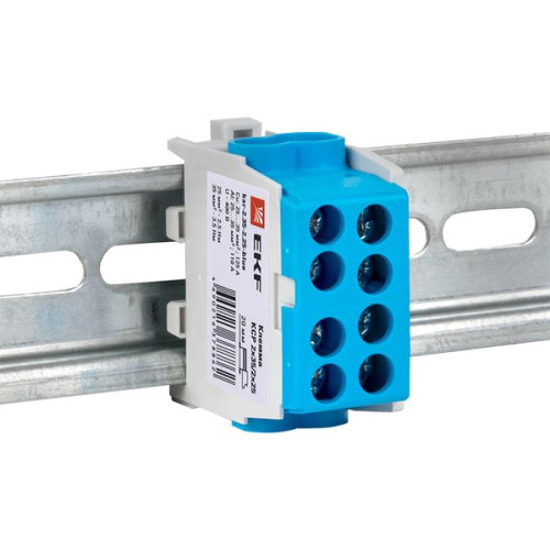 Клемма распределительная КСР с двойным винтом 2x35/2x25 cиняя EKF Клемма распределительная КСР с двойным винтом 2x35/2x25 cиняя EKF