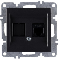Розетка компьютерная LAVIN/KAREN RJ45 кат.6 механизм черн. ARVIA 50 07 2000 247
