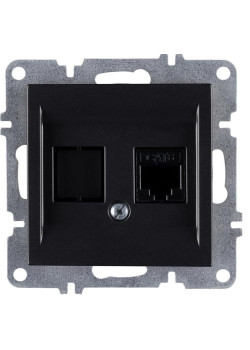 Розетка компьютерная LAVIN/KAREN RJ45 кат.6 механизм черн. ARVIA 50 07 2000 247
