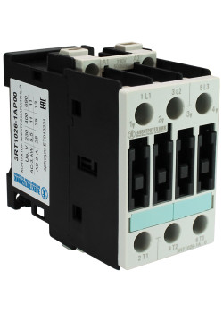 3RT1026-1AP00, 3-пол., 25A, AC-3, 11кВт/400V, 230V AC, 50/60Гц, типоразмер S0, винтовые клеммы, IP20, контактор электромагнитный  (ЭТ)