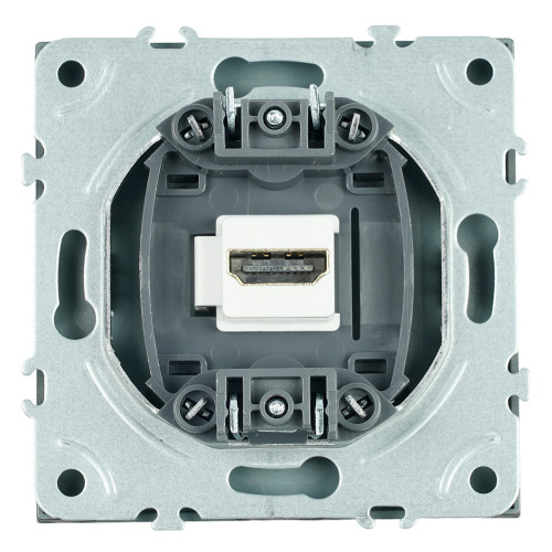 Розетка HDMI 2.0 Type A (механизм), STEKKER, серия Эмили, RST00-5118-09, антрацит, soft touch Розетка HDMI 2.0 Type A (механизм), STEKKER, серия Эмили, RST00-5118-09, антрацит, soft touch