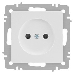 Розетка Intro Accent 6-201-01 2Р 16А-250В IP20 СУ AL/CU бел. Intro Б0063653